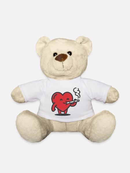 Herz-Logo - Teddy - Weiß