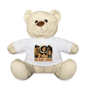 Introvert Girl Isolation Helmet Social Anxiety - Teddy Bear - white - Front