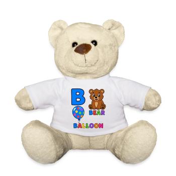 Bärenballon-Buchstabendesign - Teddy - Weiß - Vorne
