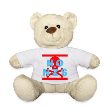 PLUS JAMAIS DE NZS ANTIFASCISME PAS D’AFD BLUE RED - Nounours - blanc - Devant