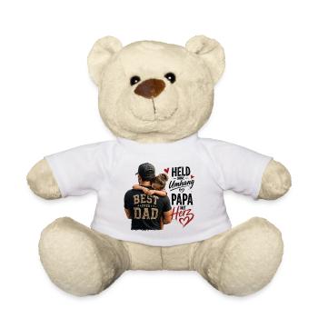 Best Dad Ever Herzumarmung - Teddy - Weiß - Vorne