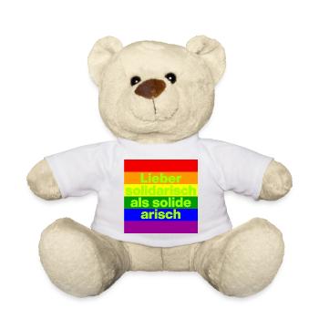 LIEBER SOLIDARISCH ALS SOLIDE ARISH, NO NZS - Teddy - Weiß - Vorne