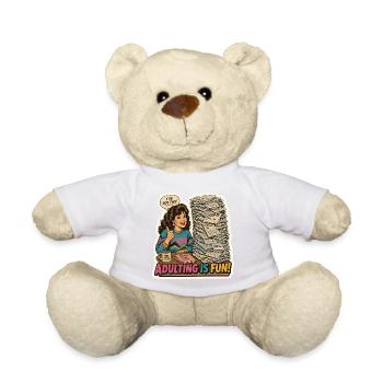 L’adulte, c’est amusant, drôle de l’art de mèmes rétro Bills - Nounours - blanc - Devant