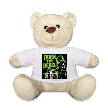 Né dans un punk esclave corporatif rebelle - Nounours - blanc - Devant