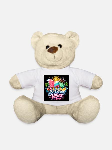 Buntes tropisches Eis - Teddy - Weiß