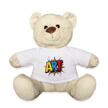 ART – Colorful design in a cool comic style – Art - Teddy Bear - white - Front