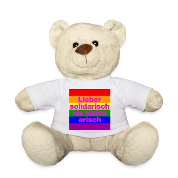 LIEBER SOLIDARISCH ALS SOLIDE ARISH, NO NZS - Teddy - Weiß - Vorne