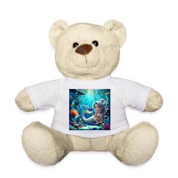 Sirène lumineuse parmi les coraux - Nounours - blanc - Devant