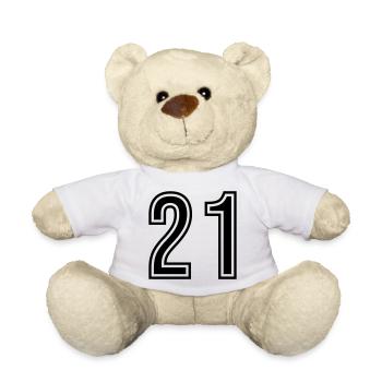 21 Zahl symbol - Teddy - Weiß - Vorne