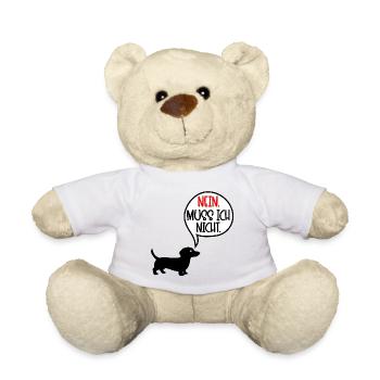 Dackel Hunde - Nein - Teddy - Weiß - Vorne