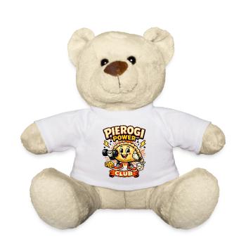 Power Club Dumplings – lustiges polnisches Food-Gym-Shirt - Teddy - Weiß - Vorne