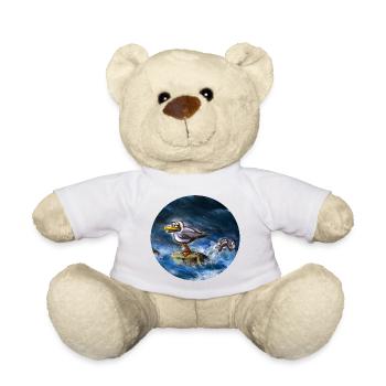 Moewe_mit_Fisch - Teddy - Weiß - Vorne