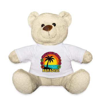 Salutations du Paradis - Nounours - blanc - Devant