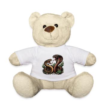 Deux serpents en colère - Nounours - blanc - Devant