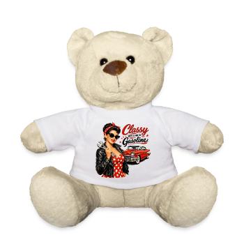 Pin-Up vintage : classe avec un peu d’essence - Nounours - blanc - Devant