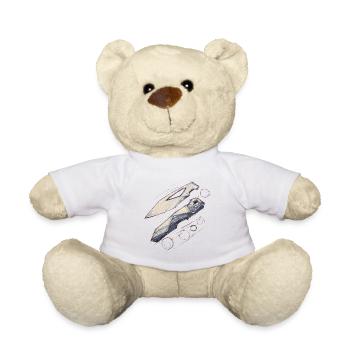 Geometric Blade Shapes - Teddy Bear - white - Front