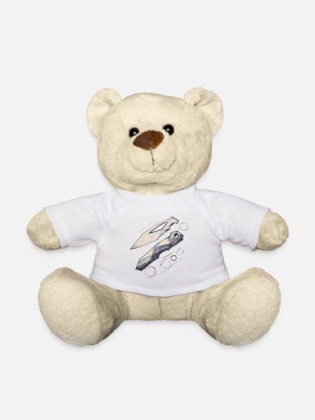 Geometric Blade Shapes - Teddy Bear - white