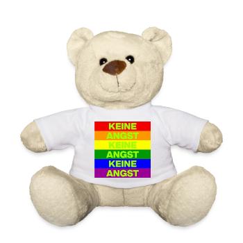 KEINE ANGST, NO NZS, NIE WIEDER, ANTIFASCHISMUS - Teddy - Weiß - Vorne