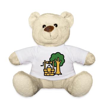 Draw Fountain Village Logo - Nounours - blanc - Devant