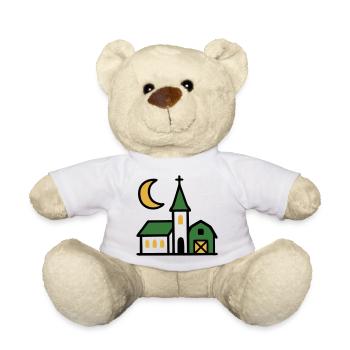 Œuvres d’art de la lune de l’église du village - Nounours - blanc - Devant