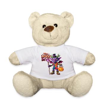 Espèce de gobelin d’Halloween chanceux, diable - Nounours - blanc - Devant