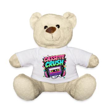 Casette Crush années 80 - Nounours - blanc - Devant