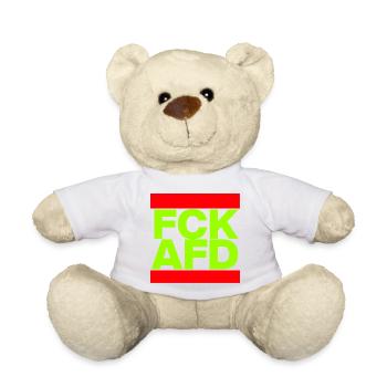 FCK AFD, NIE WIEDER IST JETZT, PAS DE NZS, PAS D’AFD - Nounours - blanc - Devant