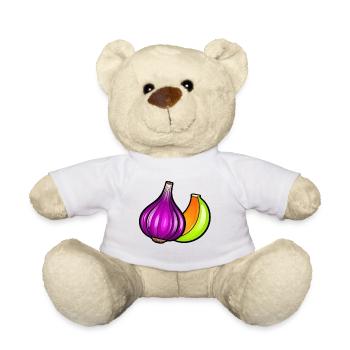 Illustration Pop Art : Tête et Gousse d'Ail Violet - Nounours - blanc - Devant