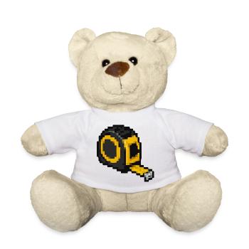 Maßband Pixel - Teddy - Weiß - Vorne