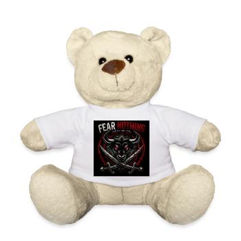 Stierkopf mit gekreuzten Schwertern - Teddy - Weiß - Vorne