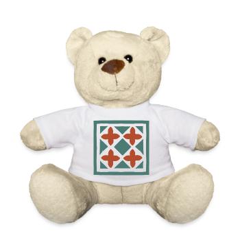 Andalusian Tiles 15 - Teddy Bear - white - Front