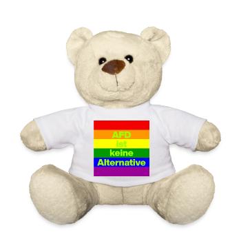 AFD IST KEINE ALTERNATIVE, NO NZS, NO AFD, GRÜN - Teddy - Weiß - Vorne
