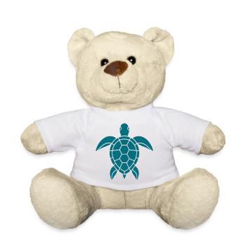 Schildkröte Sommer Shirt - Teddy - Weiß - Vorne