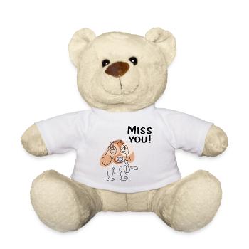 Tu me manques, chien - Nounours - blanc - Devant