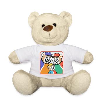 Bear family in colorful cartoon style - Teddy Bear - white - Front