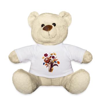 Goldene geometrische Blumenvase - Teddy - Weiß - Vorne