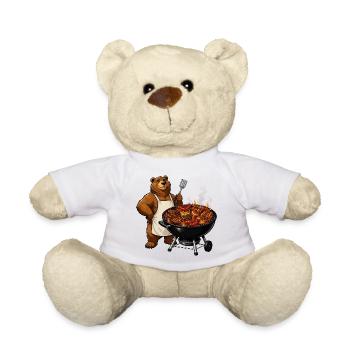 Bear on the Grill – BBQ Master - Teddy Bear - white - Front