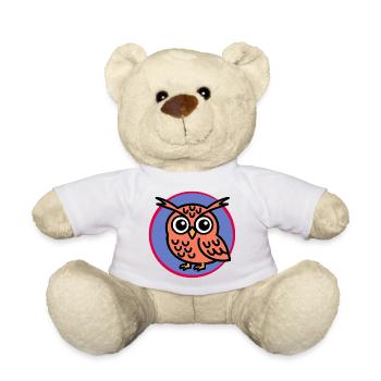 Hibou de dessin animé - Nounours - blanc - Devant