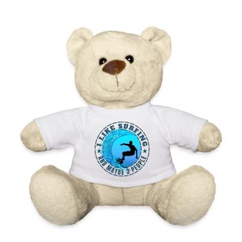 J’AIME LE SURF ET PEUT-ÊTRE TROIS PERSONNES - Nounours - blanc - Devant