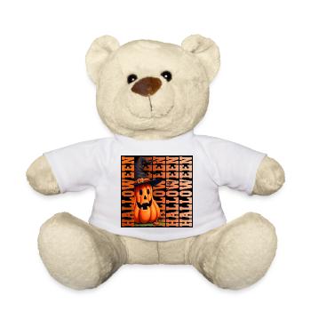 Halloween-Kürbis - Teddy - Weiß - Vorne