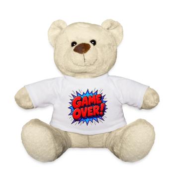 Déclaration de game over dans les comics Pop Art - Nounours - blanc - Devant