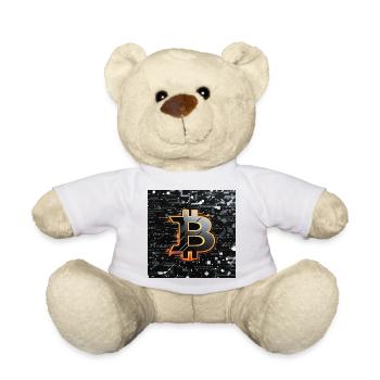 Bitcoin Neon Schaltkreis - Teddy - Weiß - Vorne