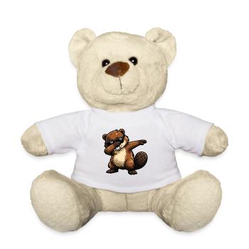 Dabbing Biber - Teddy - Weiß - Vorne