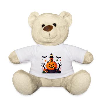 Jack-O-Laternen-Leuchtturmnacht - Teddy - Weiß - Vorne