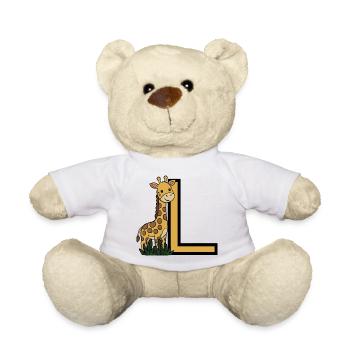Girafe et L Print - Nounours - blanc - Devant
