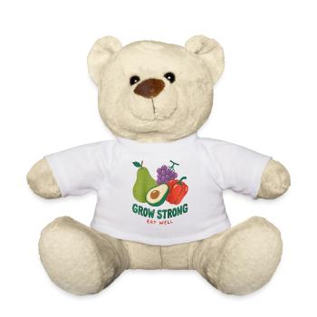 Stark wachsen Gut essen Früchte - Teddy - Weiß - Vorne