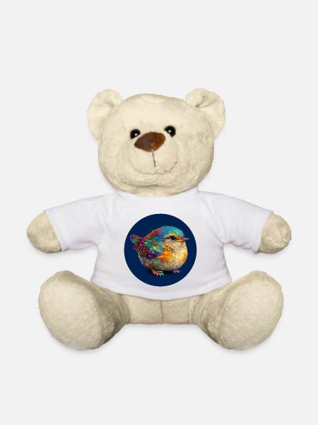 Bunter Regenbogenvogel - Teddy - Weiß