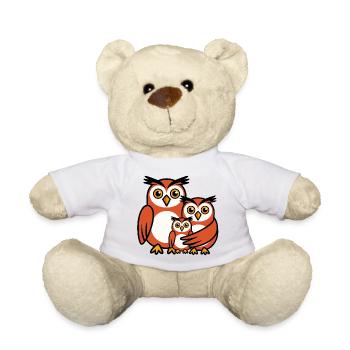 Eulenfamilie - Teddy - Weiß - Vorne