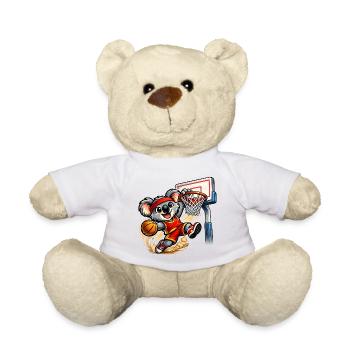 Süßer Koala mit Slam Dunk - Teddy - Weiß - Vorne