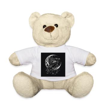 Der Rabe der Dämmerung und der gotische Mond - Teddy - Weiß - Vorne